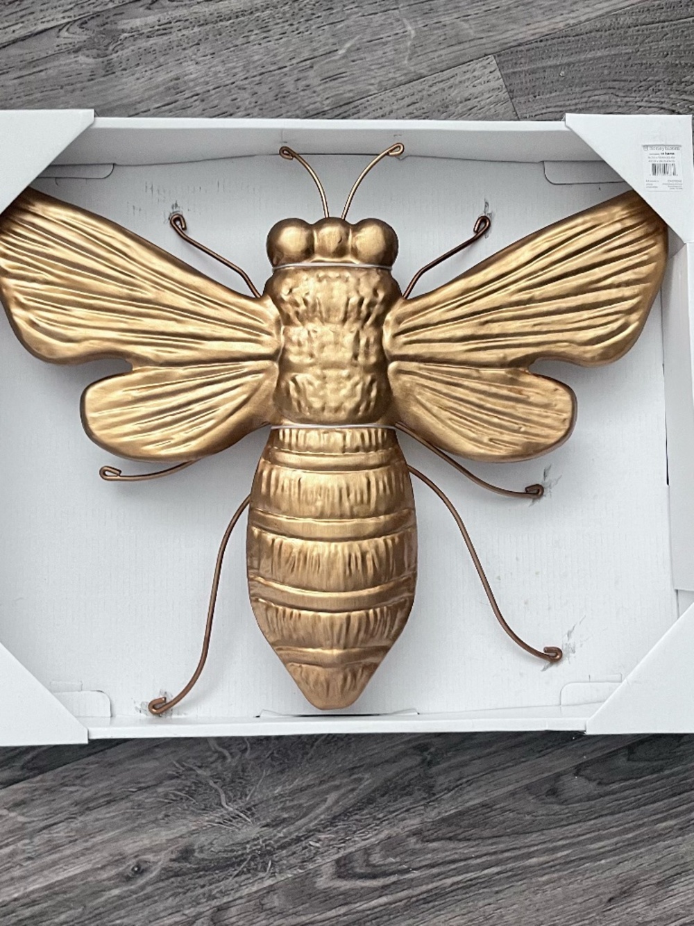 NIB Gold-toned Bee Wall Decoration